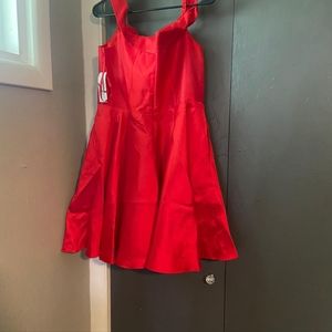 S 5D Young Red Prom Dress